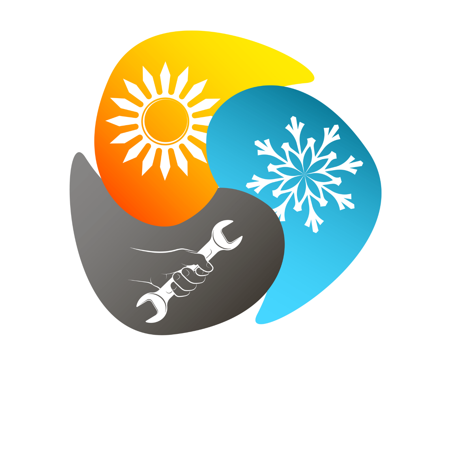 Blue Modern Air Condition Logo